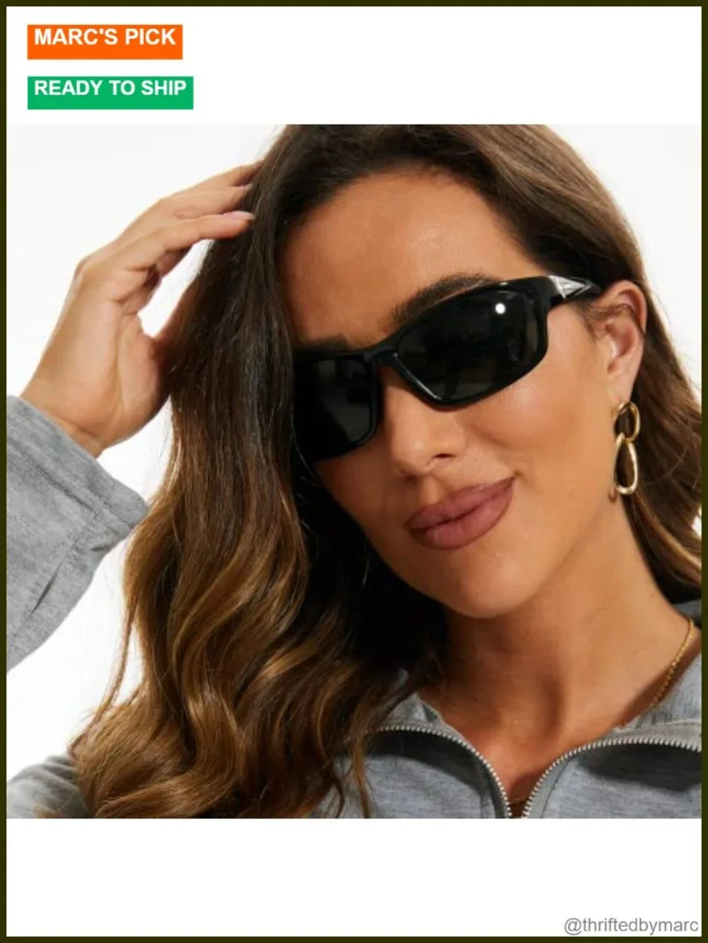 Polarized Corning Glass Lens Sunglasses for Men Wrap Around Driving